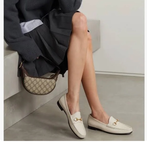 🔥FINAL PRICE🔥Gucci 1953 Horsebit loafer white vintage unisex men 6 women's 8 - Picture 17 of 17